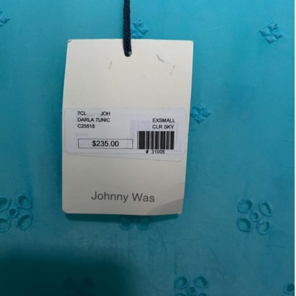 Johnny Was Darla Tunic Style C25518 Size XS in Clear Sky Color - Picture 6 of 7